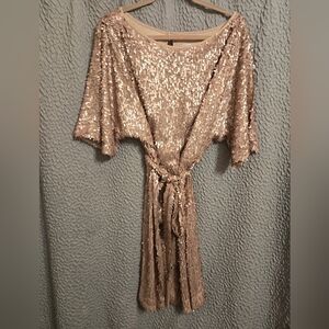 Jessica Simpson Gold Sequin Mini Dress